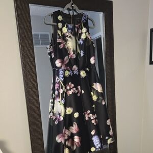 Ted BAKER Floral Sleeveless Dress With Belt